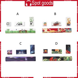 Win ปุ่มกดคีย์บอร์ด PBT 6 25U Spacebar ESC Enter OEM สําหรับ Cherry MX Green Panda Hot pot Panda Elk Koi