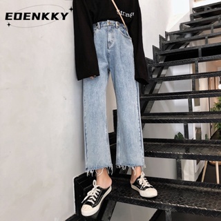 EOENKKY  กางเกงขายาว กางเกงยีสน์ผู้หญิง ทรงหลวม ๆ ตรง Retro Hip Hop Pants 2023 NEW Style  Trendy สวย ins fashion A97L84L 36Z230909