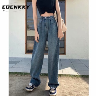 EOENKKY  กางเกงขายาว กางเกงยีสน์ผู้หญิง ทรงหลวม ๆ ตรง Retro Hip Hop Pants 2023 NEW Style  Beautiful พิเศษ ins Stylish A97L84N 36Z230909