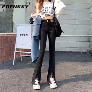 EOENKKY  กางเกงขายาว กางเกงยีสน์ผู้หญิง ทรงหลวม ๆ ตรง Retro Hip Hop Pants 2023 NEW Style  High quality ins ทันสมัย สวย A97L87V 36Z230909