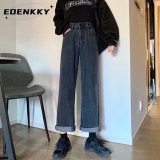 EOENKKY  กางเกงขายาว กางเกงยีสน์ผู้หญิง ทรงหลวม ๆ ตรง Retro Hip Hop Pants 2023 NEW Style  Comfortable คุณภาพสูง รุ่นใหม่ ทันสมัย A97L81S 36Z230909