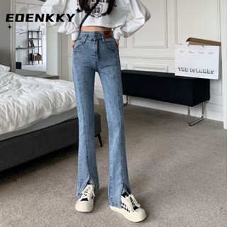 EOENKKY  กางเกงขายาว กางเกงยีสน์ผู้หญิง ทรงหลวม ๆ ตรง Retro Hip Hop Pants 2023 NEW Style  High quality สไตล์เกาหลี ins รุ่นใหม่ A97L839 36Z230909