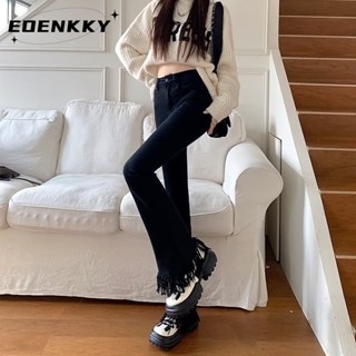 EOENKKY  กางเกงขายาว กางเกงยีสน์ผู้หญิง ทรงหลวม ๆ ตรง Retro Hip Hop Pants 2023 NEW Style  คุณภาพสูง Chic Unique สบาย A97L80R 36Z230909