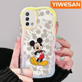 เคสโทรศัพท์มือถือแบบนิ่ม ใส กันกระแทก ลายการ์ตูนมิกกี้เมาส์น่ารัก สีสันสดใส สําหรับ OPPO A74 4G A95 4G F19 F19S Reno 6 Lite