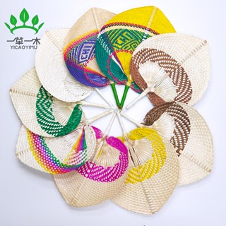 Spot second hair# factory direct sales bamboo woven large cattail leaf fan summer pure hand-woven fan dance fan hand fan cool cattail leaf fan 8.cc