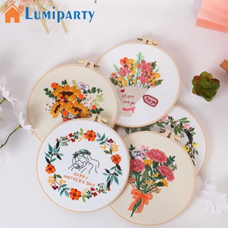 Lumiparty ชุดปักครอสสติตช์ พร้อมสะดึง สําหรับแม่ วันขอบคุณพระเจ้า Diy