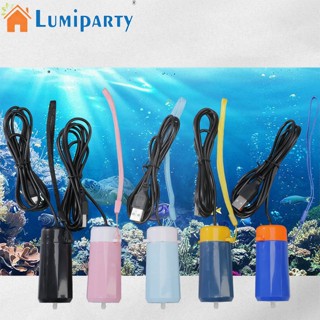 Lumiparty เครื่องปั๊มออกซิเจน Usb แบบพกพา ชาร์จ Usb เสียงรบกวนต่ํา ประหยัดพลังงาน สําหรับตู้ปลา