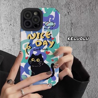 เคสโทรศัพท์มือถือหนังแกะนิ่ม กันตก ลายการ์ตูนแมวภาษาอังกฤษ สําหรับ Iphone 11Pro MAX 14 PRO MAX 11 12 13 6 7 8plus XR Xmax