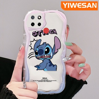 ใหม่ เคสโทรศัพท์มือถือ ซิลิโคน ใส กันกระแทก ลายการ์ตูนสติตช์น่ารัก สีครีม สําหรับ Realme C12 C15 C21 C25 C25s Narzo 20 Narzo 30A Narzo 50A