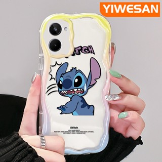 สําหรับ Realme 10 เคสการ์ตูนน่ารัก Stitch ขอบคลื่น เคสโทรศัพท์ใส ใหม่ เนื้อครีม ซิลิโคน เคสกันกระแทก