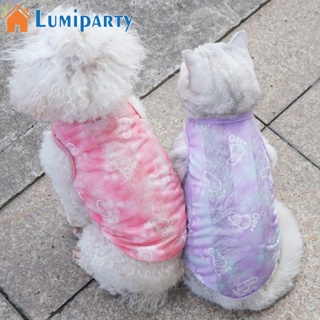 Lumiparty เสื้อกั๊ก ระบายอากาศ พิมพ์ลายน่ารัก แฟชั่นฤดูร้อน สําหรับสัตว์เลี้ยง สุนัข แมว