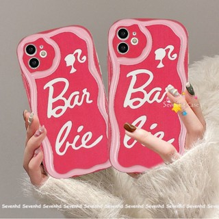 เคสโทรศัพท์มือถือ TPU แบบนิ่ม ลายการ์ตูนบาร์บี้ สีพื้น สําหรับ iPhone 15 14 13 12 11 Pro Max 7 8 Plus SE2020 X XR Xs Max 6 6s Plus