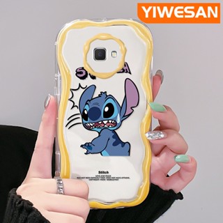 สําหรับ Samsung J7 Prime J7 Prime 2 J2 Prime เคสการ์ตูน Stitch น่ารัก ขอบคลื่น เคสโทรศัพท์ใส ใหม่ เนื้อครีม ซิลิโคน เคสกันกระแทก