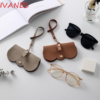 Ivanes เคสแว่นตาอ่านหนังสือ หนัง PU แบบพกพา สไตล์เรโทร เรียบง่าย สําหรับผู้ชาย