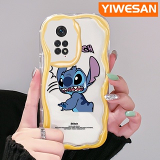 เคสโทรศัพท์มือถือ ซิลิโคนใส กันกระแทก ลายการ์ตูน Stitch น่ารัก สําหรับ Xiaomi MI Redmi Note 11 11s Poco M4 Pro 4G