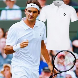 พร้อมส่ง Federer เสื้อยืดโปโล แขนสั้น ผ้าฝ้าย ระบายอากาศ สําหรับเทนนิส