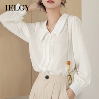 Ielgy เสื้อเชิ้ตแขนยาว ดีไซน์ใหม่ สไตล์ฝรั่งเศส สุดชิค หวานแหวว สําหรับผู้หญิง