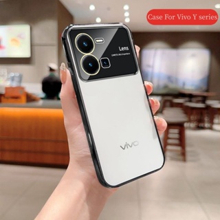 เคสโทรศัพท์มือถือแบบนิ่ม TPU ใส กันรอยเลนส์กล้อง ขนาดใหญ่ สําหรับ vivo Y36 Y27 vivoY36 vivoY27 5G Y35 Y22 Y22s Y02 Y02t Y02A Y02s 4G