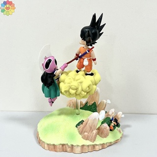 Gogo ฟิกเกอร์ PVC รูปปั้นอนิเมะ Dragon Ball Son Goku Chichi Somersault Cloud Chibi ขนาด 9 ซม. ของเล่นสําหรับเด็ก