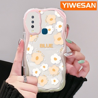 เคสโทรศัพท์มือถือ ซิลิโคนนุ่ม ใส ลายดอกไม้เล็กๆ น่ารัก สีครีม สําหรับ VIVO Y12 Y15 Y17 Y12i Y3 Y3s 2020