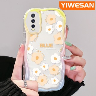 เคสโทรศัพท์มือถือ ซิลิโคนนุ่ม ใส ลายการ์ตูนคลื่นน้อยน่ารัก สีครีม สําหรับ VIVO Y20 Y20i Y20S Y12s Y20 2021 Y11s Y12A Y20T Y20S M Y20S D