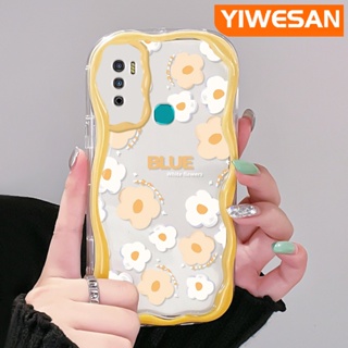 เคสโทรศัพท์มือถือ ซิลิโคนนิ่ม แบบใส ลายการ์ตูนดอกไม้น้อยน่ารัก สีครีม สําหรับ Infinix Hot 9 Pro Hot 9 Play Hot 12 Play