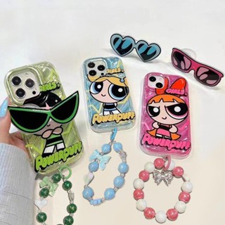 เคสโทรศัพท์มือถือซิลิโคน TPU นิ่ม แบบใส ลายการ์ตูน The Powerpuff Girls น่ารัก ประดับไข่มุก สีแคนดี้ หรูหรา สําหรับ Huawei Mate 30 40 50 Pro