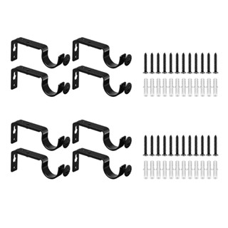 Pcf* อุปกรณ์เมาท์ขาตั้งโลหะ รองรับน้ําหนักได้ดี สําหรับวางราวผ้าม่านหน้าต่าง 4 8 ชิ้น