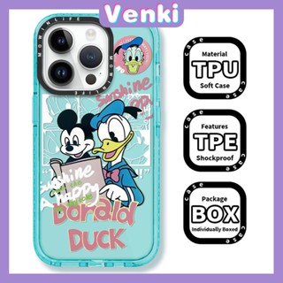 Venki - เข้ากันได้สำหรับ เคสไอโฟน เคสไอโฟน11 เคส iphone 11 Soft Case เคสใสหนากันกระแทกป้องกันกล้องสีเขียวขอบสีชมพูน่ารักการ์ตูนเมาส์เป็ดเข้ากันได้กับ iPhone 13 12 11 Pro Max XR XS 7