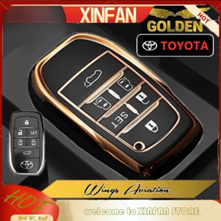 Xinfan เคสกุญแจรีโมตรถยนต์ TPU 5 6 ปุ่ม สําหรับ Toyota Alphard Sienna Vellfire Granvia Voxy Noah Esquire LM300h Harrier MPV