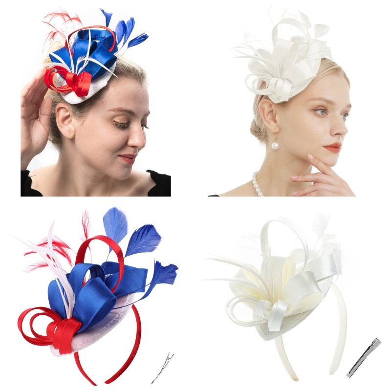 WIT Fascinator แถบคาดศีรษะ 1920s อเนกประสงค์ Tophat อเนกประสงค์สําหรับเจ้าสาวงานแต่งงาน