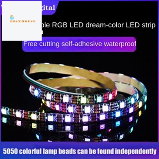 Ws2812 แถบไฟ LED RGB 5050 สว่างมาก ประหยัดพลังงาน ตัดได้ ใช้พลังงานต่ํา (1 เมตร)