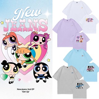ใหม่ เสื้อยืดลําลอง ผ้าฝ้าย แขนสั้น พิมพ์ลายการ์ตูน Powerpuff Girls Pop-Up Store Merch Bunnies น่ารัก พลัสไซซ์ สไตล์ฮาราจูกุ สตรีท สําหรับผู้ชาย และผู้หญิง