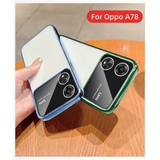 เคสโทรศัพท์มือถือแบบนิ่ม TPU ใส กันรอยเลนส์กล้อง ขนาดใหญ่ สําหรับ Oppo A98 A78 A58 A17 A17K A16 A16K A16e A98 OppoA78