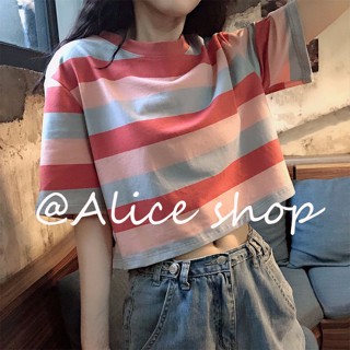 Alice  เสื้อครอป เสื้อแฟชั่นผู้หญิง สีพื้น สําหรับผู้หญิง ใส่ไปคลับ ปาร์ตี้ 2023 NEW  Chic Stylish ทันสมัย รุ่นใหม่ A29J07A 36Z230909