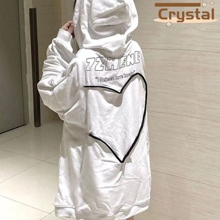 Crystal เสื้อผ้าผู้ญิง แขนยาว เสื้อฮู้ด คลุมหญิง สไตล์เกาหลี แฟชั่น A28J16G