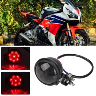 HJ001 Universal Motorcycle Modification LED Taillight Brake Stop Light Black