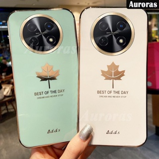 เคสโทรศัพท์มือถือ ซิลิโคนนิ่ม ใส ลายโลโก้ใบเมเปิ้ล สําหรับ Huawei Nova Y91 Y71 Y70 Y90 Y70 Y90 Y71 Y91