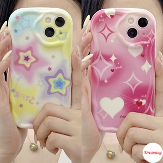 เคสโทรศัพท์มือถือ ขอบโค้ง ลายหัวใจ และดาว แวววาว สําหรับ Infinix Note Hot 30 20 12 11 10 9 Play 8 Smart 7 6 5 Plus