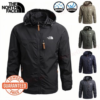 The North Face [พร้อมส่ง] เสื้อแจ็กเก็ต หนังฉลาม มีฮู้ด กันน้ํา กันลม ขนาดใหญ่ สําหรับผู้ชาย