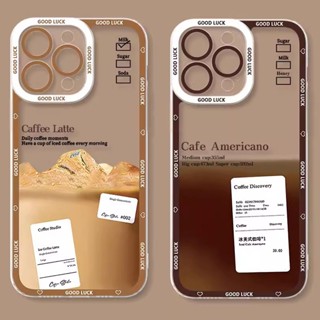 เคสโทรศัพท์มือถือแบบนิ่ม ใส ลายกาแฟน้ําแข็ง สําหรับ Samsung Galaxy S20 Plus S21 S20 FE S22 S23 Ultra Note 20 Ultra