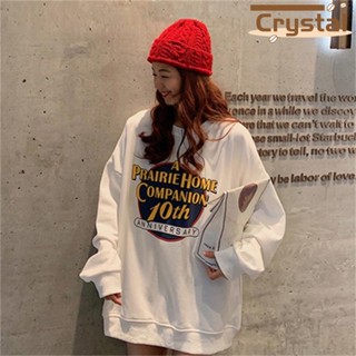 Crystal เสื้อผ้าผู้ญิง แขนยาว เสื้อฮู้ด คลุมหญิง สไตล์เกาหลี แฟชั่น A98J29A