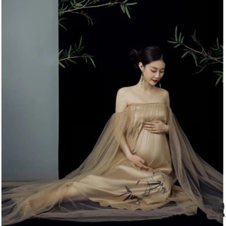 ชุดกระโปรงไม้ไผ่ สไตล์เรโทร สําหรับหญิงตั้งครรภ์