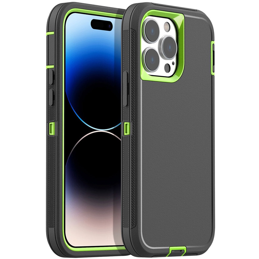 เคสโทรศัพท์มือถือ ยางไฮบริด 3 ชั้น กันกระแทก สําหรับ iPhone 15 14 13 12 11 Pro Max 14 15 Plus