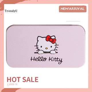 Trd ชุดแปรงแต่งหน้า Hello Kitty สําหรับปัดแก้ม แป้ง รองพื้น ลิป อายแชโดว์ 7 ชิ้น