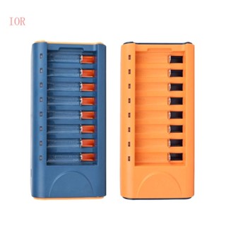 Ior เครื่องชาร์จแบตเตอรี่อัจฉริยะ หน้าจอ LCD 1-8 ช่อง สําหรับ 1 2V AA AAA
