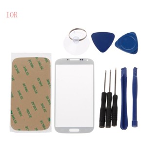 Ior ใหม่ เลนส์กระจกด้านนอก หน้าจอสัมผัส พร้อมกาว แบบเปลี่ยน สําหรับ S4 SIV i9500