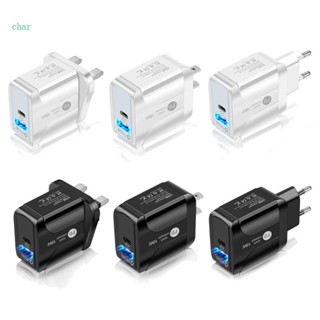 Char ปลั๊ก EU US UK สําหรับ QC 3 0 PD USB Charger 18w อะแดปเตอร์ชาร์จเร็ว ชาร์จโทรศัพท์มือถือ สําหรับเดินทาง