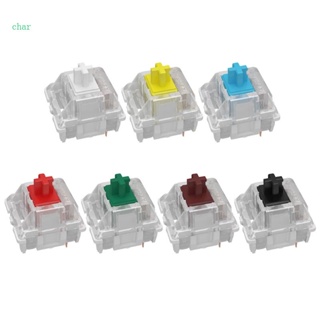 Char สวิตช์คีย์บอร์ด SMD LED 3Pin ทนทาน สําหรับ Gateron fit MX GK61 10 ชิ้น