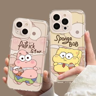 เคสโทรศัพท์มือถือใส แบบนิ่ม ลายสพันจ์บ็อบ สําหรับ Apple Iphone 13promax 14 12 11x7 8